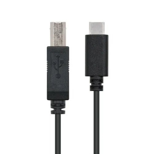 Nanocable USB 2.0, 2m cable USB USB C USB B Negro