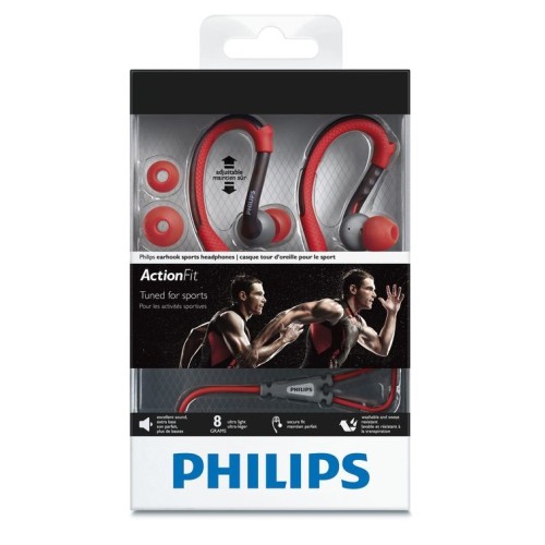 Philips ActionFit Auriculares deport., gancho para oreja