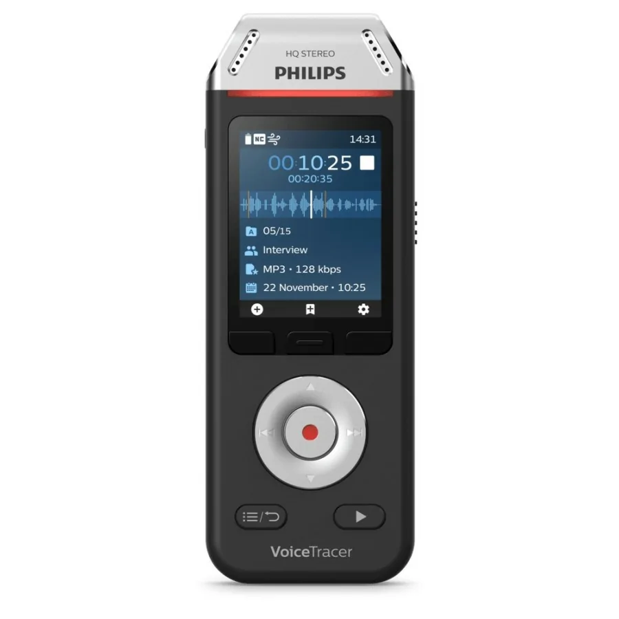 Philips Voice Tracer DVT2810/00 dictáfono Tarjeta flash Negro