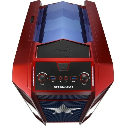 Aerocool Xpredator Cube Cubo Negro, Azul, Rojo
