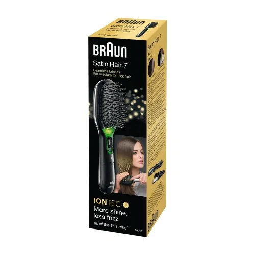 Braun BR710 Adulto Cepillo paleta para el pelo Negro, Verde 1