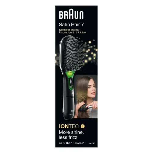 Braun BR710 Adulto Cepillo paleta para el pelo Negro, Verde 1