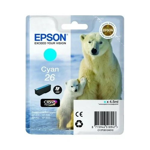 Epson Polar bear Cartucho 26 cian
