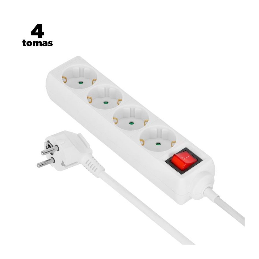 BASE MULTIPLE 4 TOMAS INTERRUPTOR 3X1.5mm VOLTEN