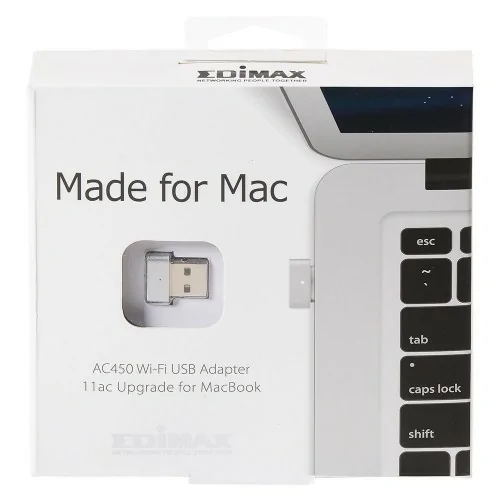 Adaptador Wifi USB AC450 Edimax EW-7711MAC, Dual Band, de