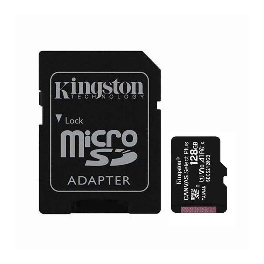 TARJETA MICROSD XC 128GB + ADAPTADOR CANVAS SELECT PLUS KINGSTON