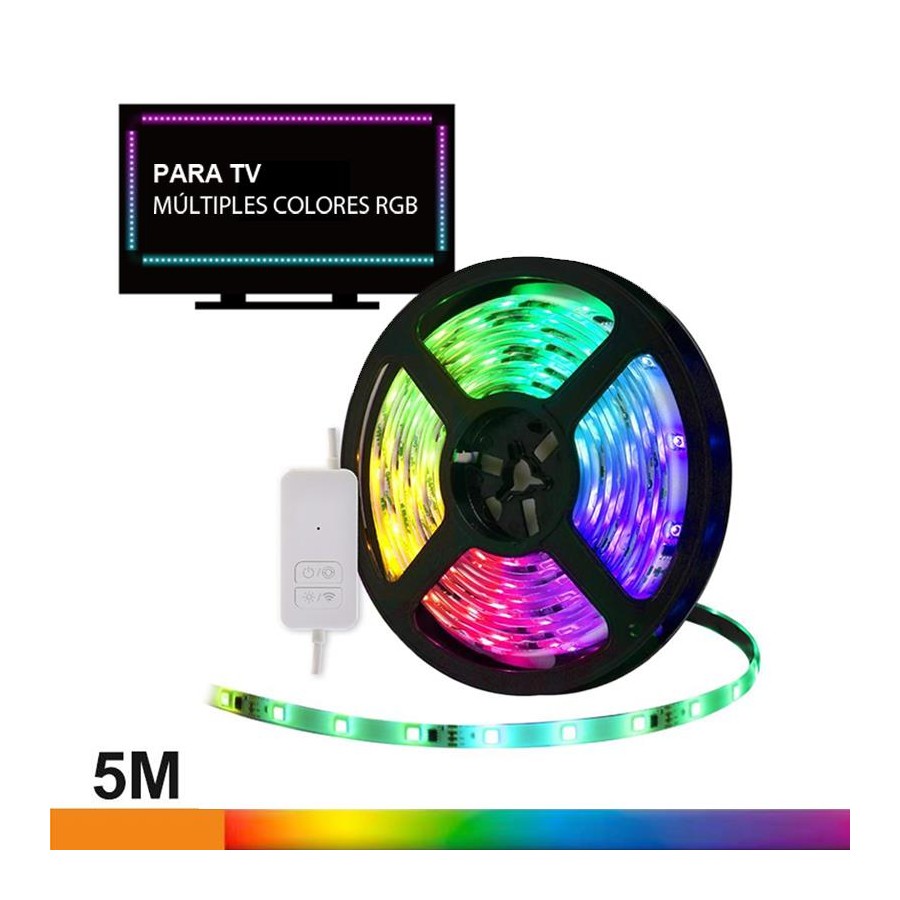TIRA LED 5V 5 METROS COLOR RGB ESPECIAL TV AIRMEC