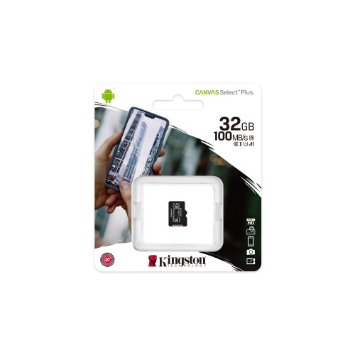 Kingston Technology Canvas Select Plus 32 GB MicroSDHC UHS-I Kingston Technology Canvas Select Plus 32 GB MicroSDHC UHS-I