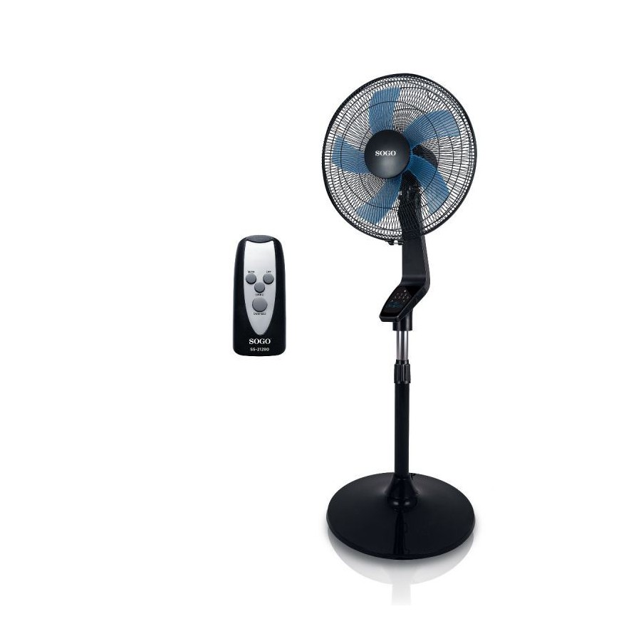 VENTILADOR DE PIE SOGO SS-21280 /16"/MANDO/50W/NEG