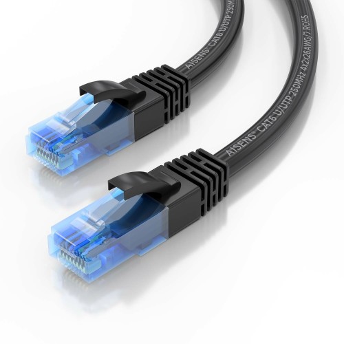 AISENS Cable De Red Latiguillo RJ45 Cat.6 UTP AWG26 CCA, Negro