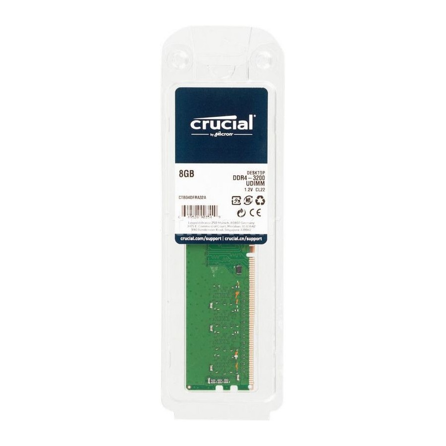 MEMORIA RAM CRUCIAL 8GB DDR4 3200GHZ