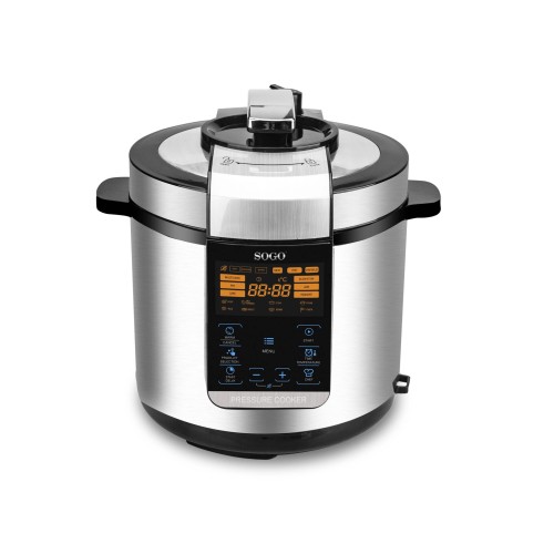 Sogo OLL-SS-10610 olla a presión 6 L Negro, Acero inoxidable 1000 W