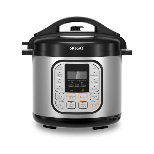 Sogo OLL-SS-10605 olla a presión 6 L Negro, Acero inoxidable 1000 W