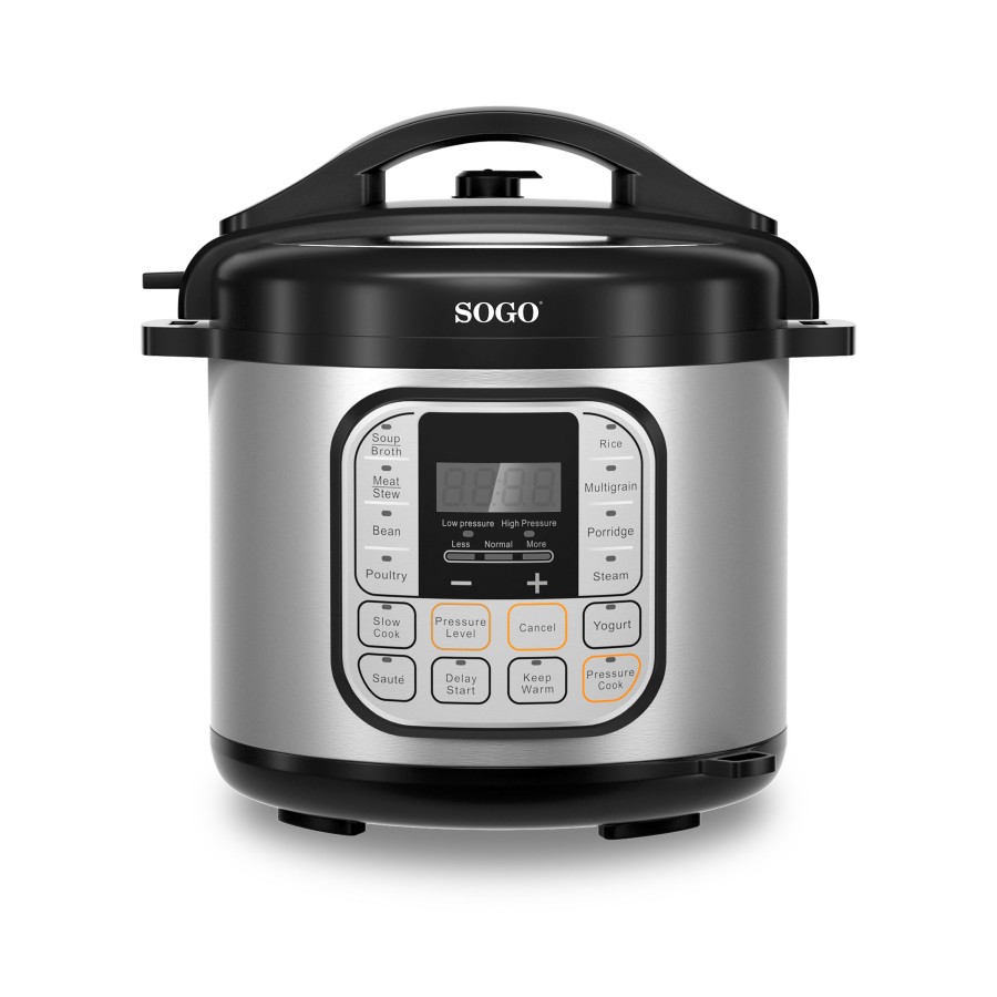 Sogo OLL-SS-10605 olla a presión 6 L Negro, Acero inoxidable 1000 W Sogo OLL-SS-10605 olla a presión 6 L Negro, Acero inoxidable 1000 W