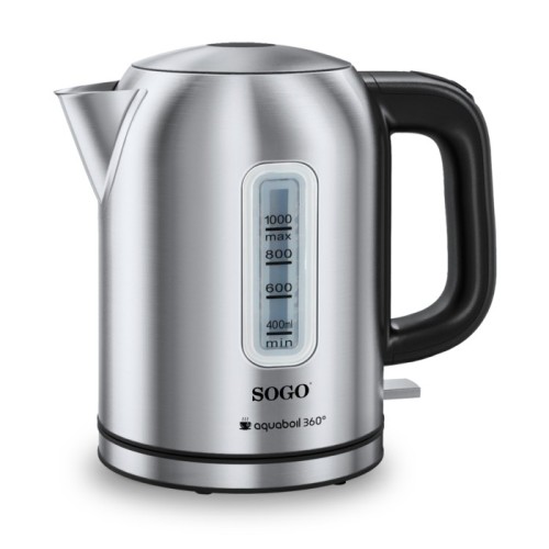 Sogo KET-SS-7780 tetera eléctrica 1 L 2200 W Acero inoxidable