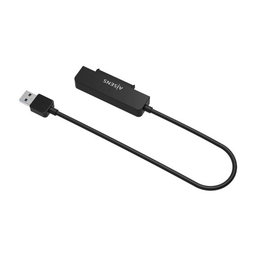 AISENS Adaptador SATA a USB-A USB3.0 USB3.1 Gen1 para Discos Duros 2.5″, Negro