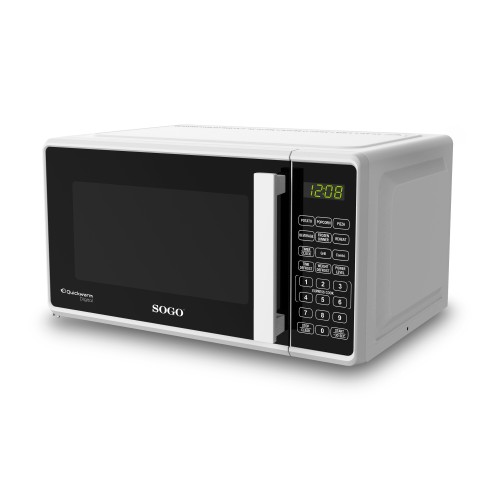 Sogo HOR-SS-852 microondas Negro, Blanco Microondas con grill Encimera 20 L 700 W