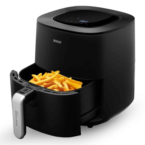 Sogo FRE-SS-10816 freidora Sencillo 5,5 L Independiente 1700 W Freidora de aire caliente Negro