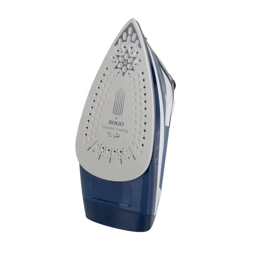 Sogo PLA-SS-6385 plancha Plancha vapor-seco Suela de cerámica 3000 W Azul, Blanco