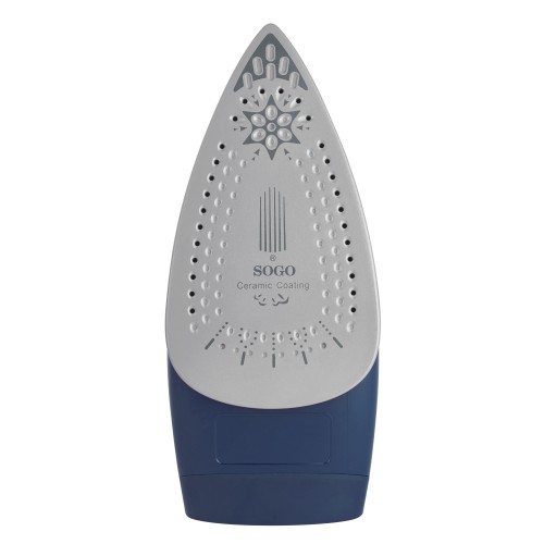 Sogo PLA-SS-6385 plancha Plancha vapor-seco Suela de cerámica 3000 W Azul, Blanco