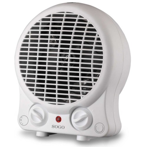 Sogo CAL-SS-18306 calefactor eléctrico Interior Blanco 2000 W Ventilador eléctrico