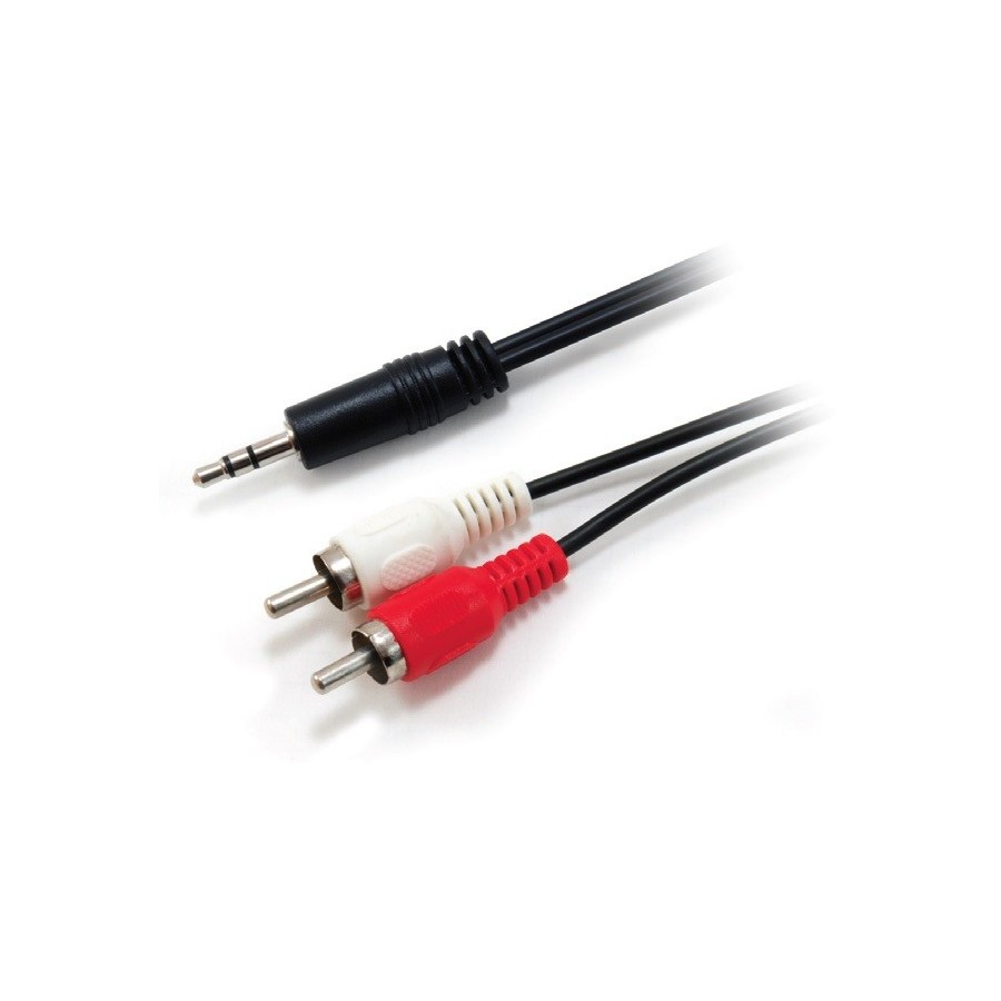 Equip 14709207 cable de audio 2,5 m 3,5mm 2 x RCA Negro Equip 14709207 cable de audio 2,5 m 3,5mm 2 x RCA Negro