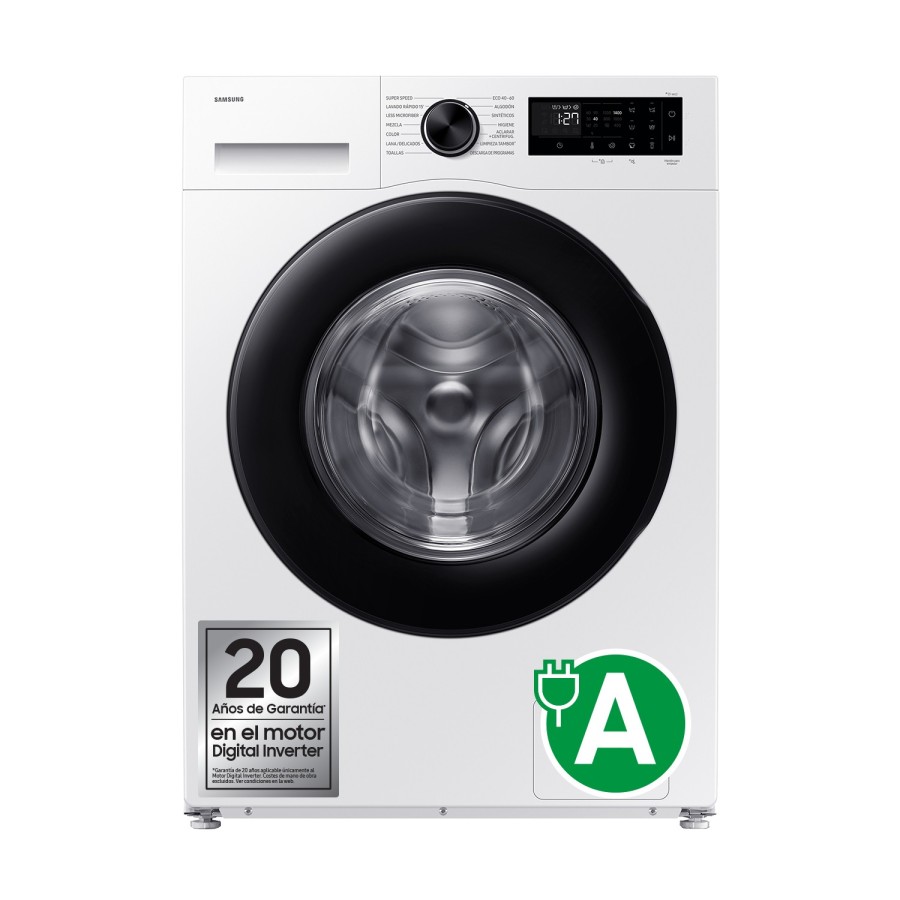Samsung Lavadora AI 10Kg AI EcoBubble™ Clase A Blanca WW10FG5U34AEEC