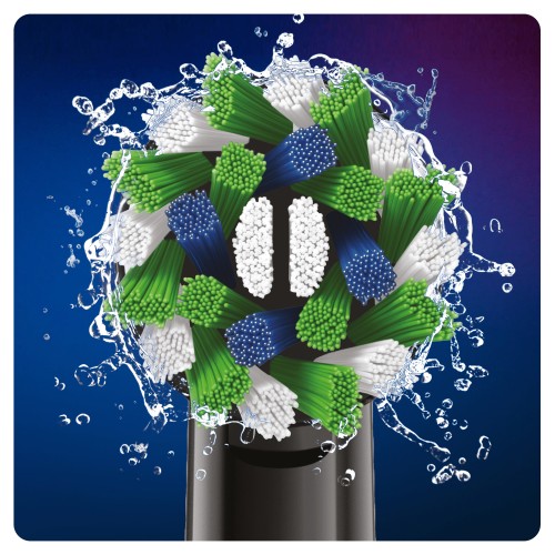 Oral-B CrossAction Clean Maximiser Brush Heads 2 pieza(s) Negro