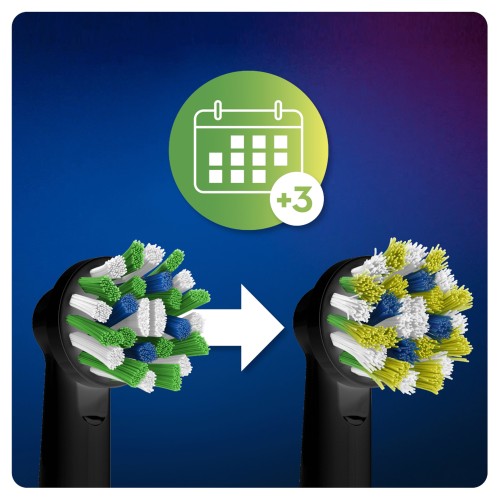 Oral-B CrossAction Clean Maximiser Brush Heads 2 pieza(s) Negro