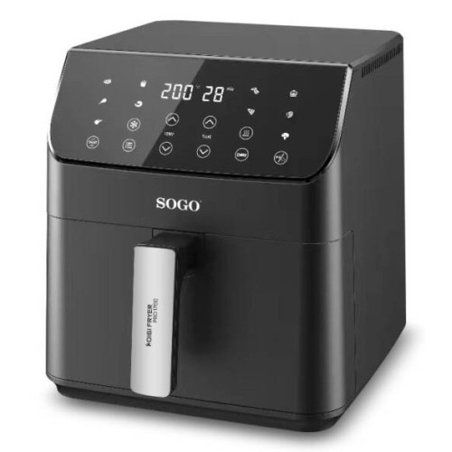 Sogo PRO1700 Sencillo 6 L Independiente Freidora de aire caliente Negro, Plata