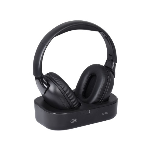 Trevi FRS 1490 RW Auriculares Inalámbrico Diadema Llamada Música TV USB Tipo C Base de carga Negro