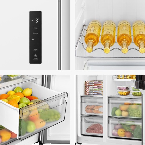 Hisense RS3P538NEWE nevera puerta lado a lado Independiente 527 L Blanco
