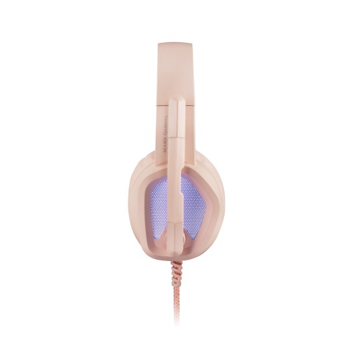 Mars Gaming MH320P Rosa, Auriculares Neodimio RGB Flow, Micrófono y Caja de Control