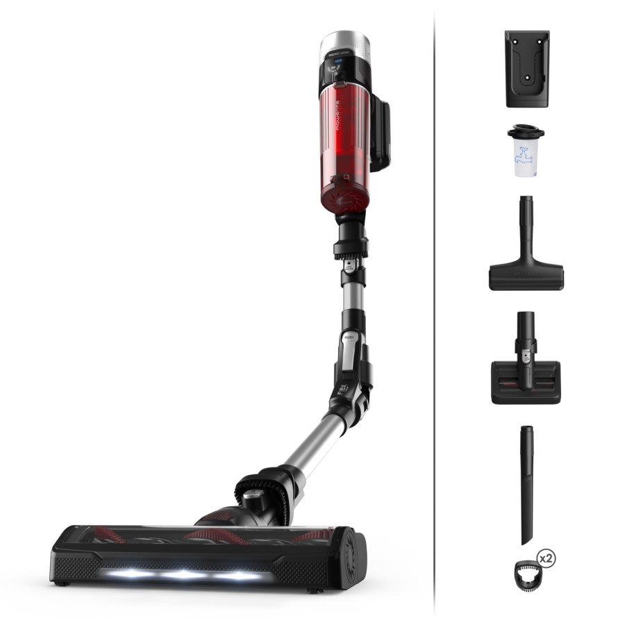 Rowenta RH2077 Aspiradora escoba 2 en 1 Batería Secar Sin bolsa 0,4 L 250 W Negro, Rojo Rowenta RH2077 Aspiradora escoba 2 en 1 Batería Secar Sin bolsa 0,4 L 250 W Negro, Rojo
