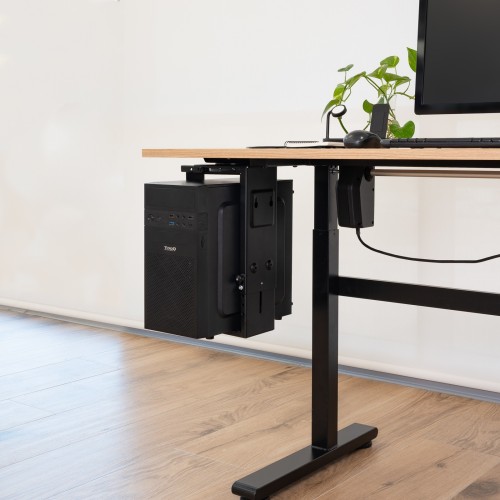 TooQ Soporte Metálico para CPU para Escritorio Pared, Negro TooQ Soporte Metálico para CPU para Escritorio Pared, Negro