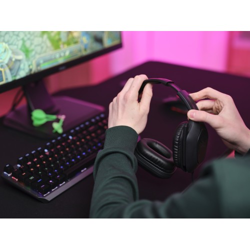 Trust GXT 415 Zirox Auriculares Alámbrico Diadema Juego Negro