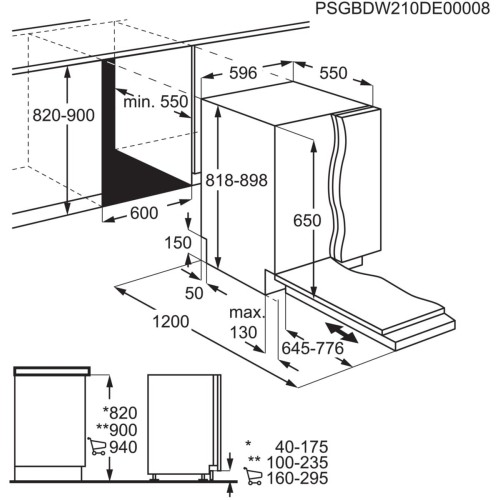 AEG FSB34707Z Completamente integrado 14 cubiertos