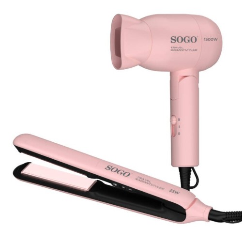 Sogo SEC-SS-3870 Utensilio de peinado Kit de peluquería Caliente Rosa Sogo SEC-SS-3870 Utensilio de peinado Kit de peluquería Caliente Rosa